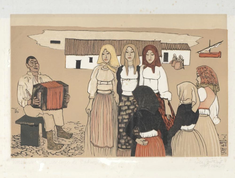 Ballo presso lo stagno di Cabras, 1934